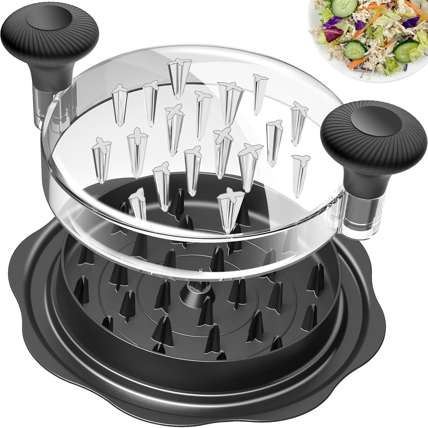 Ukeetap 10-Inch Pro Chicken Shredder Tool – BPA-Free Large Meat Shredder with Twist Handle & Non-Slip Base